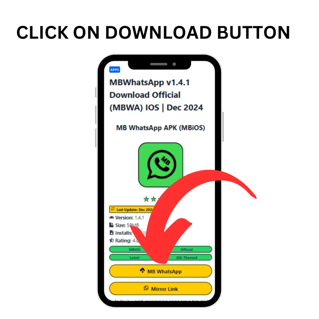 MB WhatsApp click on download button