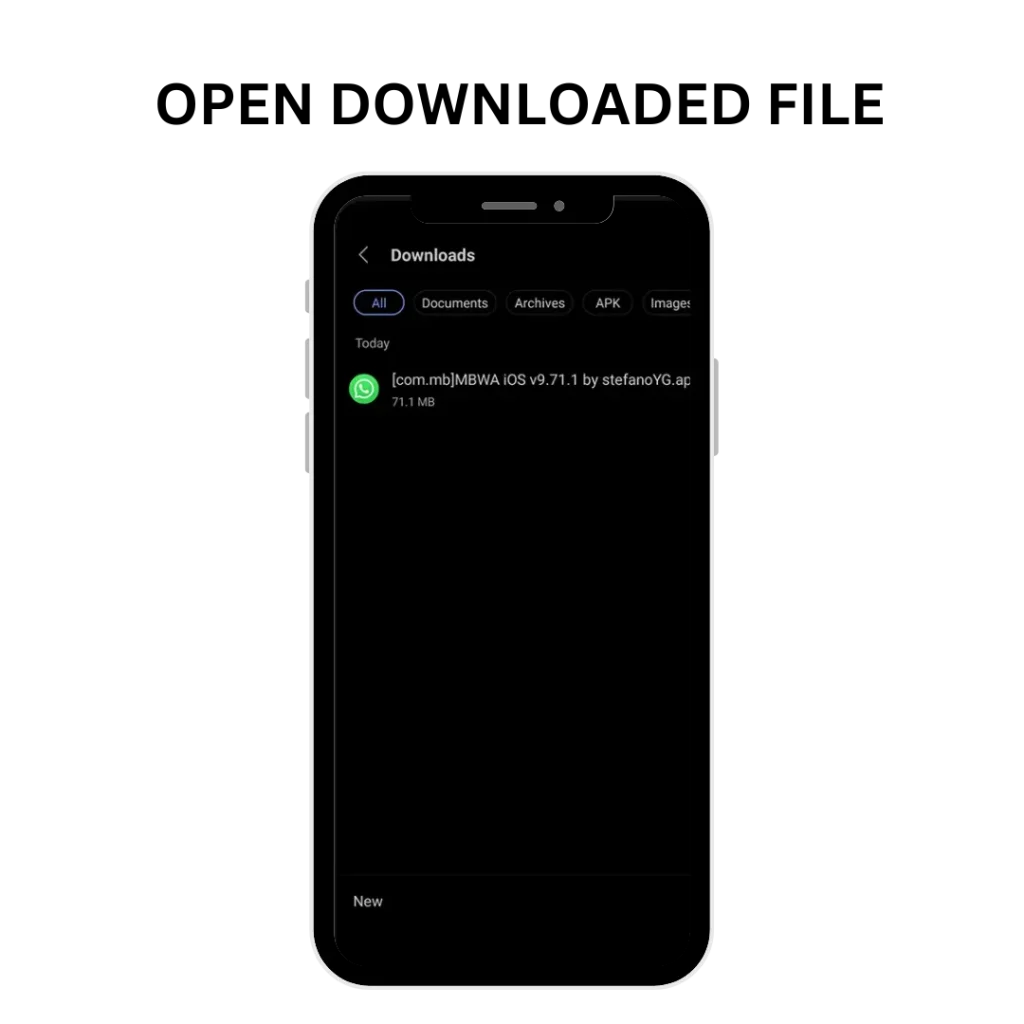 MB WhatsApp open downloaded file