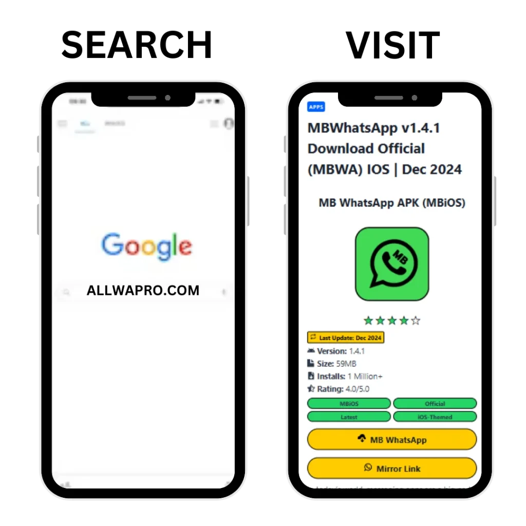 Search and Visit MBWhatsApp