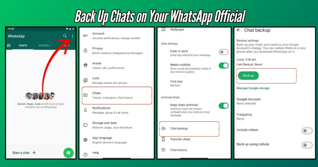 backup your gbwhatsapp and whatsapp official chats