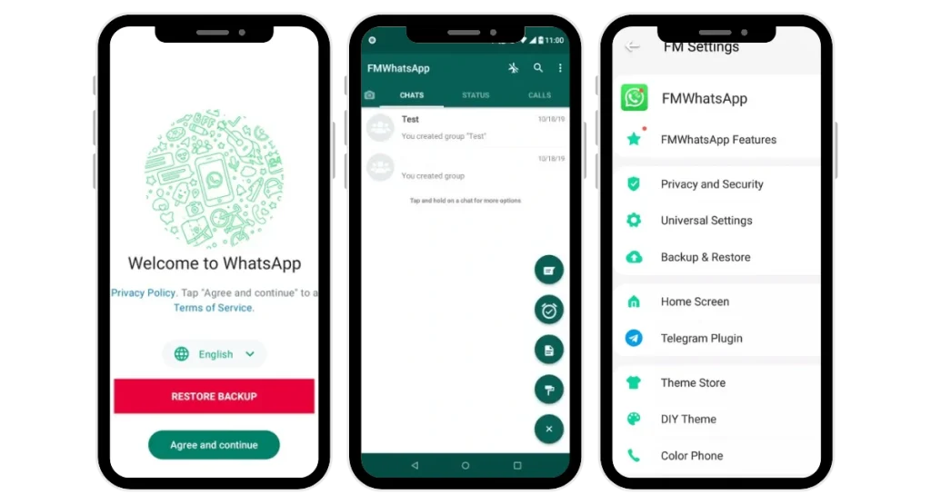 setting up FM WhatsApp